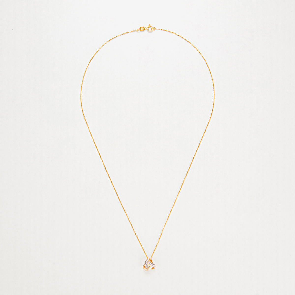 Pendentif "Noeud Elegance"  Diamant :0,04Ct/8
