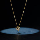 Pendant "Noeud Elegance" D0,04Ct/8 - Yellow Gold 375/1000