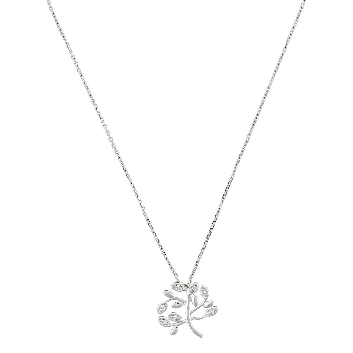 "Arbol De La Vida" Pendant 0.03Ct/7 - White Gold