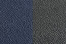 Set De Table Rectangovale Réversible - 6 Pièces - Cuir Recyclé Bleu Nuit Et Gris Anthracite