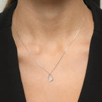 Pendentif "Poire Deluxe" D0,05/19 - Or Blanc 375/1000