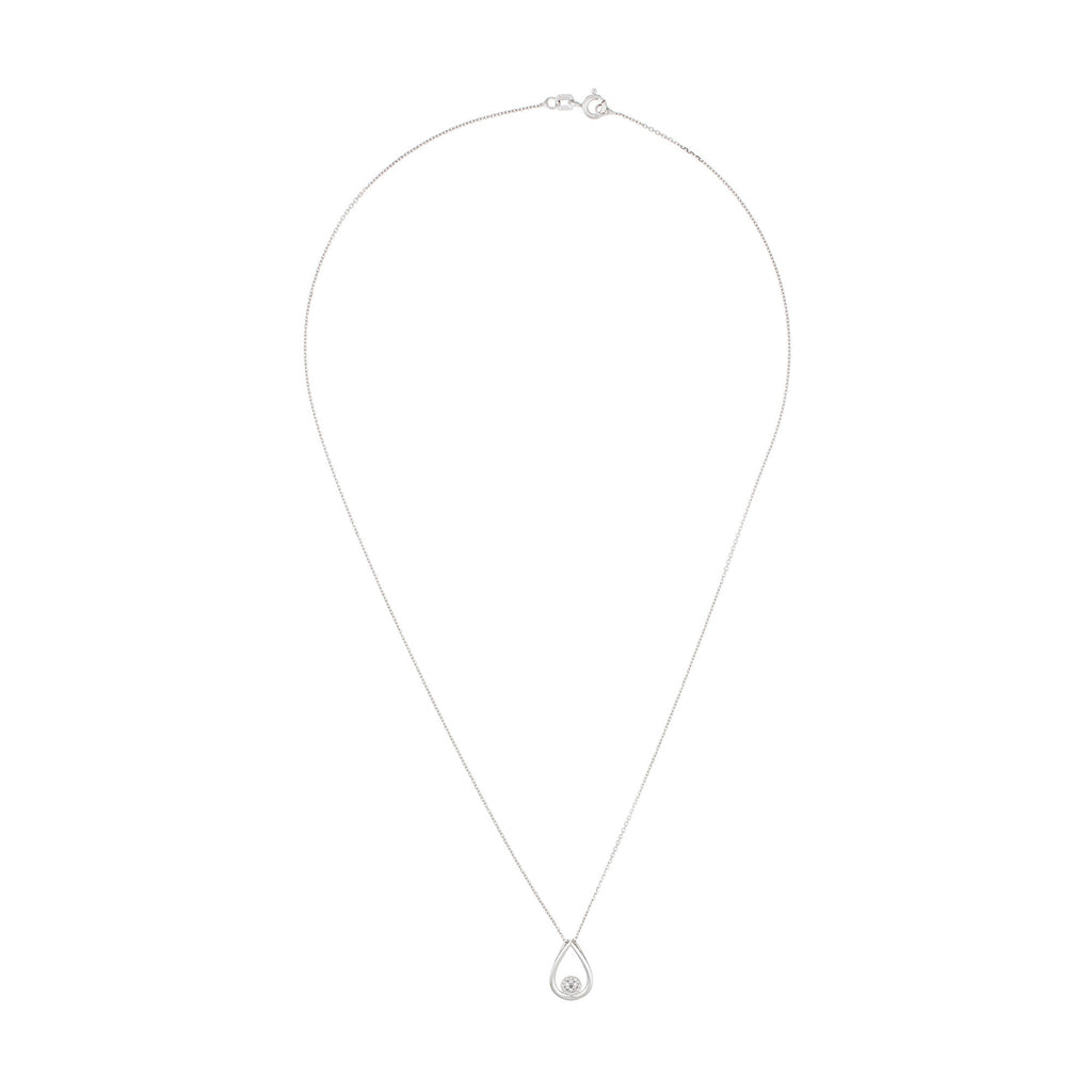 Pendentif "Poire Deluxe" D0,05/19 - Or Blanc 375/1000