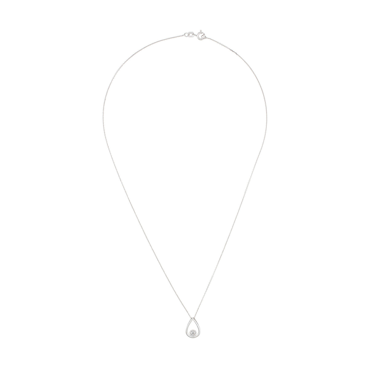Pendentif "Poire Deluxe" D0,05/19 - Or Blanc 375/1000