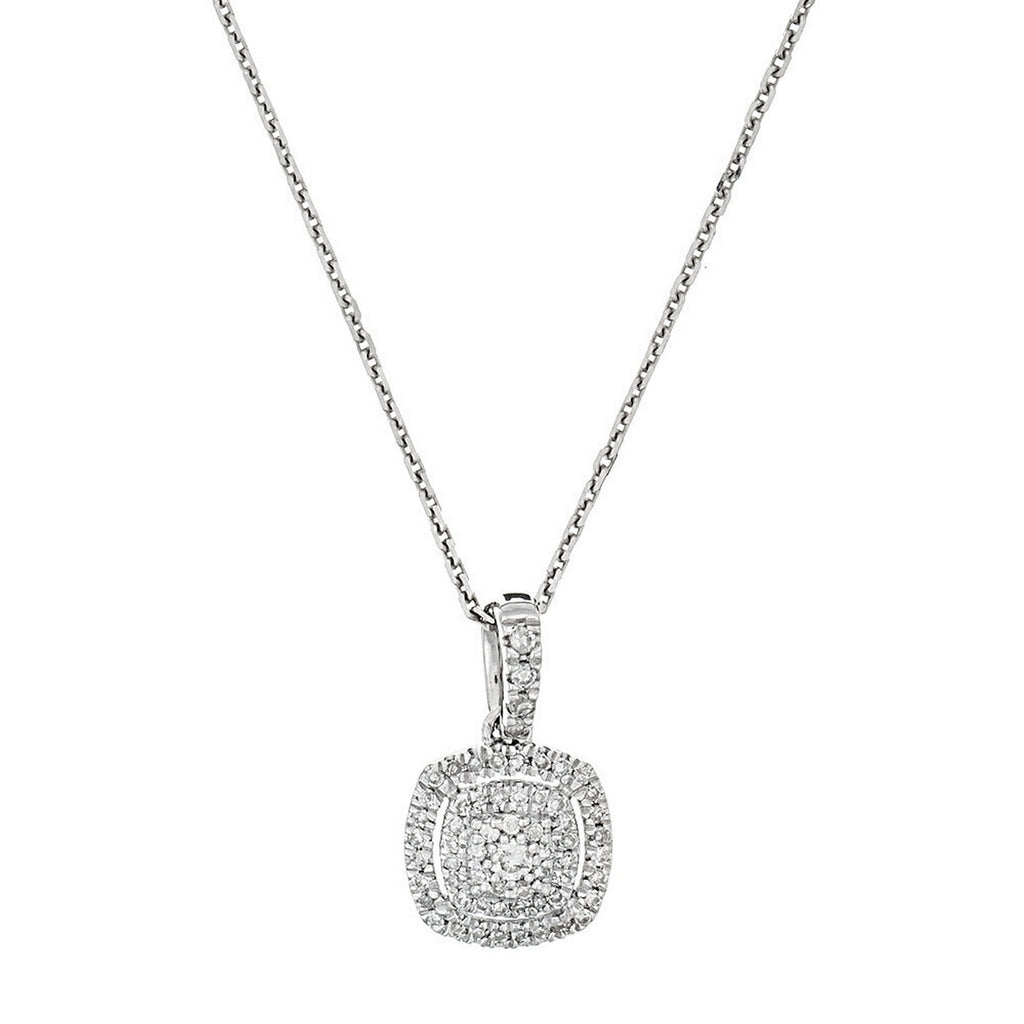 "The One" Pendant, 0,15/62 Diamonds - 375/1000 White Gold