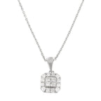 "Carrie" Pendant, 0,17/16 Diamonds - 375/1000 White Gold