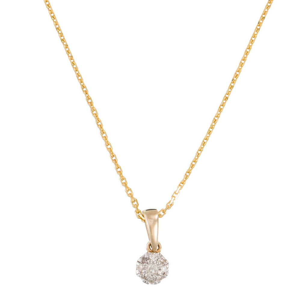 Pendentif "Idylle" Diamants 0,06/9 - Or Jaune 375/1000