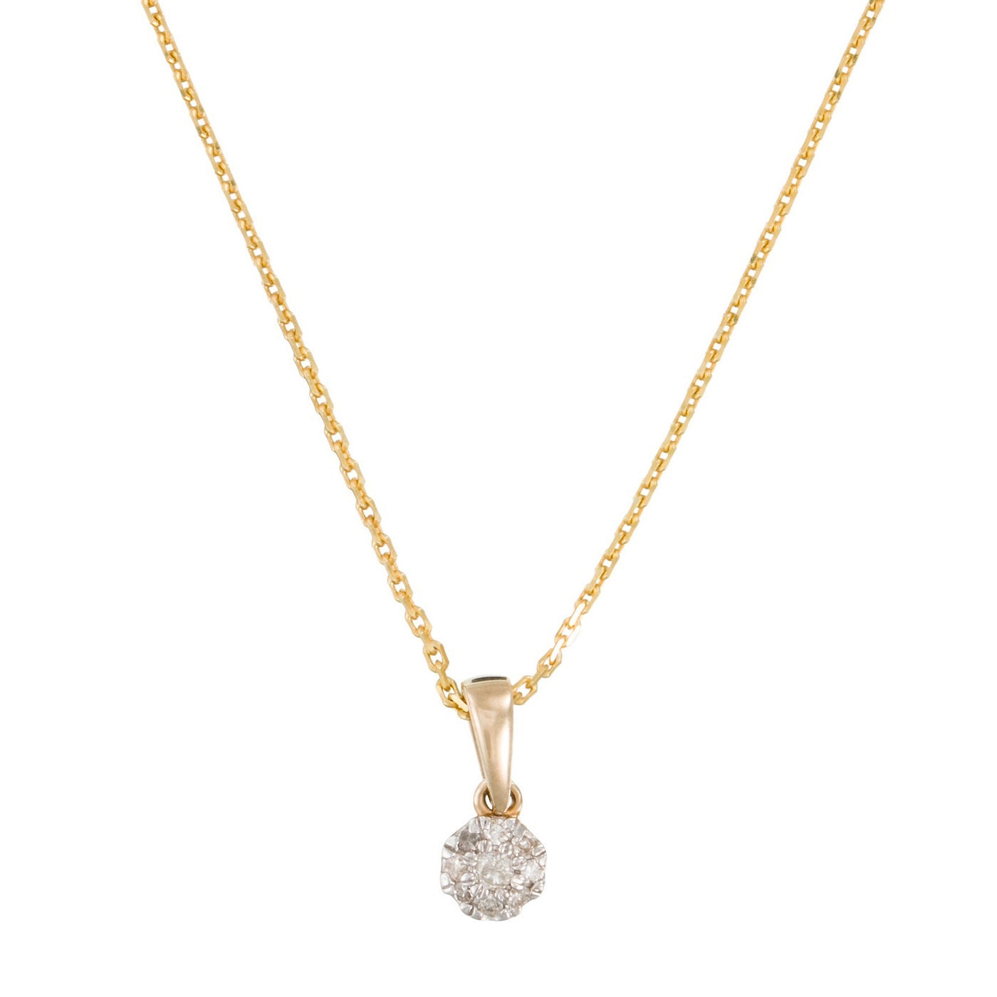 Pendentif "Idylle" Diamants 0,06/9 - Or Jaune 375/1000