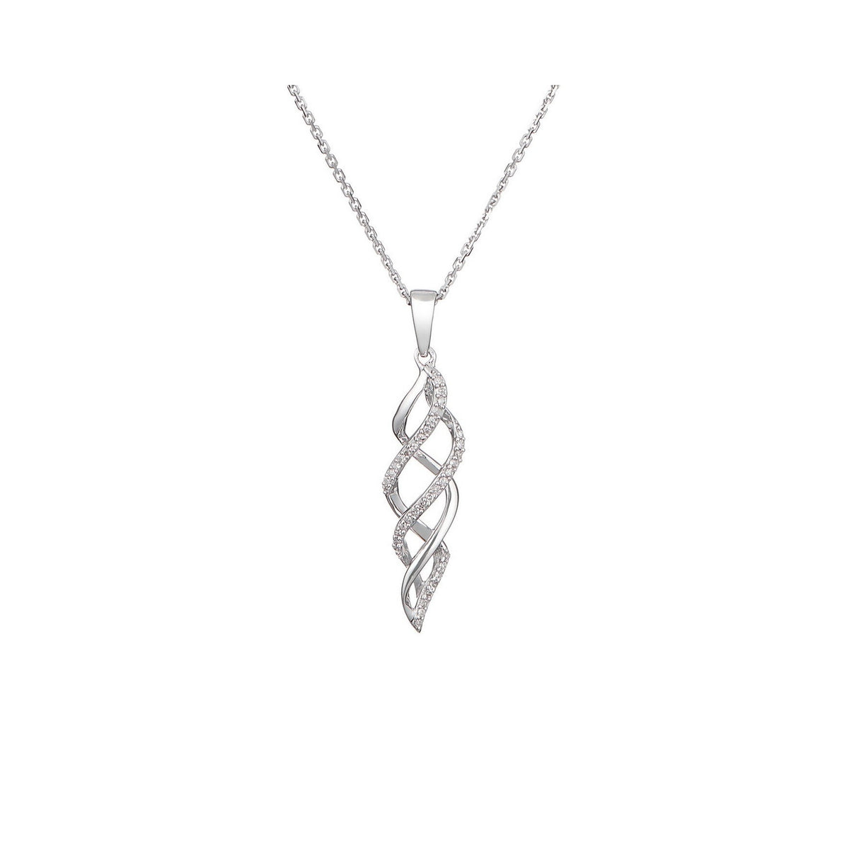 Pendentif "L'Enchantement" Diamants 0,07/37 - Or Blanc 375/1000
