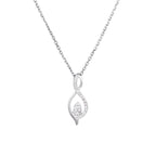 Pendentif "Luna" Diamants 0,07/22 - Or Blanc 375/1000