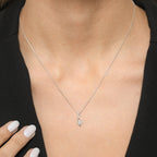 Pendentif "Luna" Diamants 0,07/22 - Or Blanc 375/1000