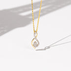 "Luna" Pendant, Diamonds 0,07/22 - 375/1000 Yellow Gold