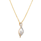 "Luna" Pendant, Diamonds 0,07/22 - 375/1000 Yellow Gold