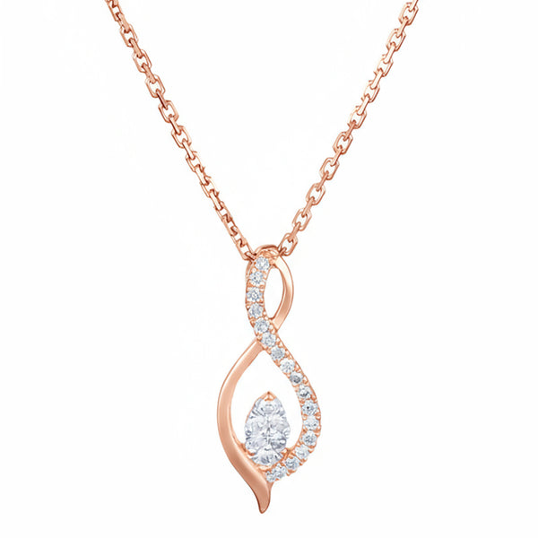 Pendentif "Luna" Diamants 0,07/22 - Or Rose 375/1000