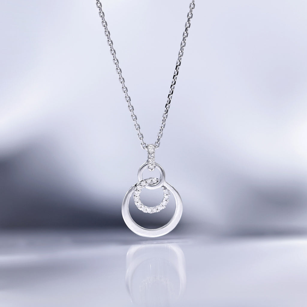 Pendentif "Nola" Diamants 0,06/19 - Or Blanc 375/1000