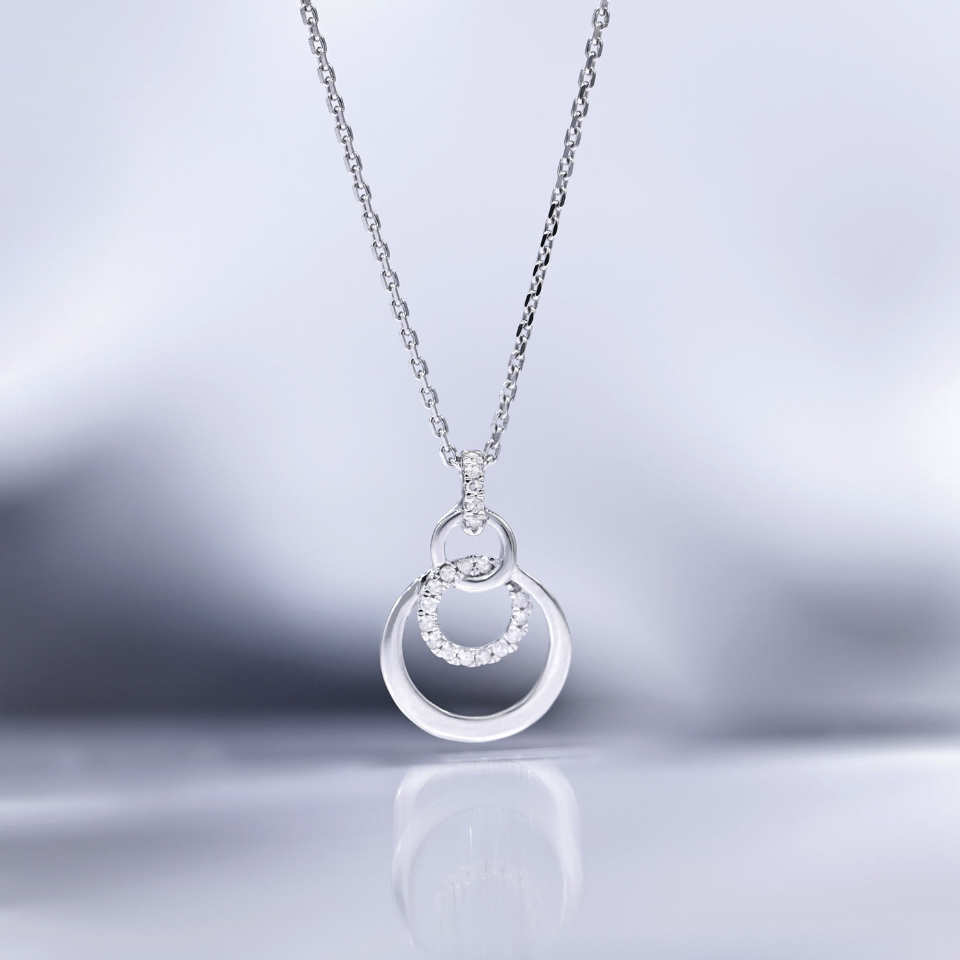 Pendentif "Nola" Diamants 0,06/19 - Or Blanc 375/1000