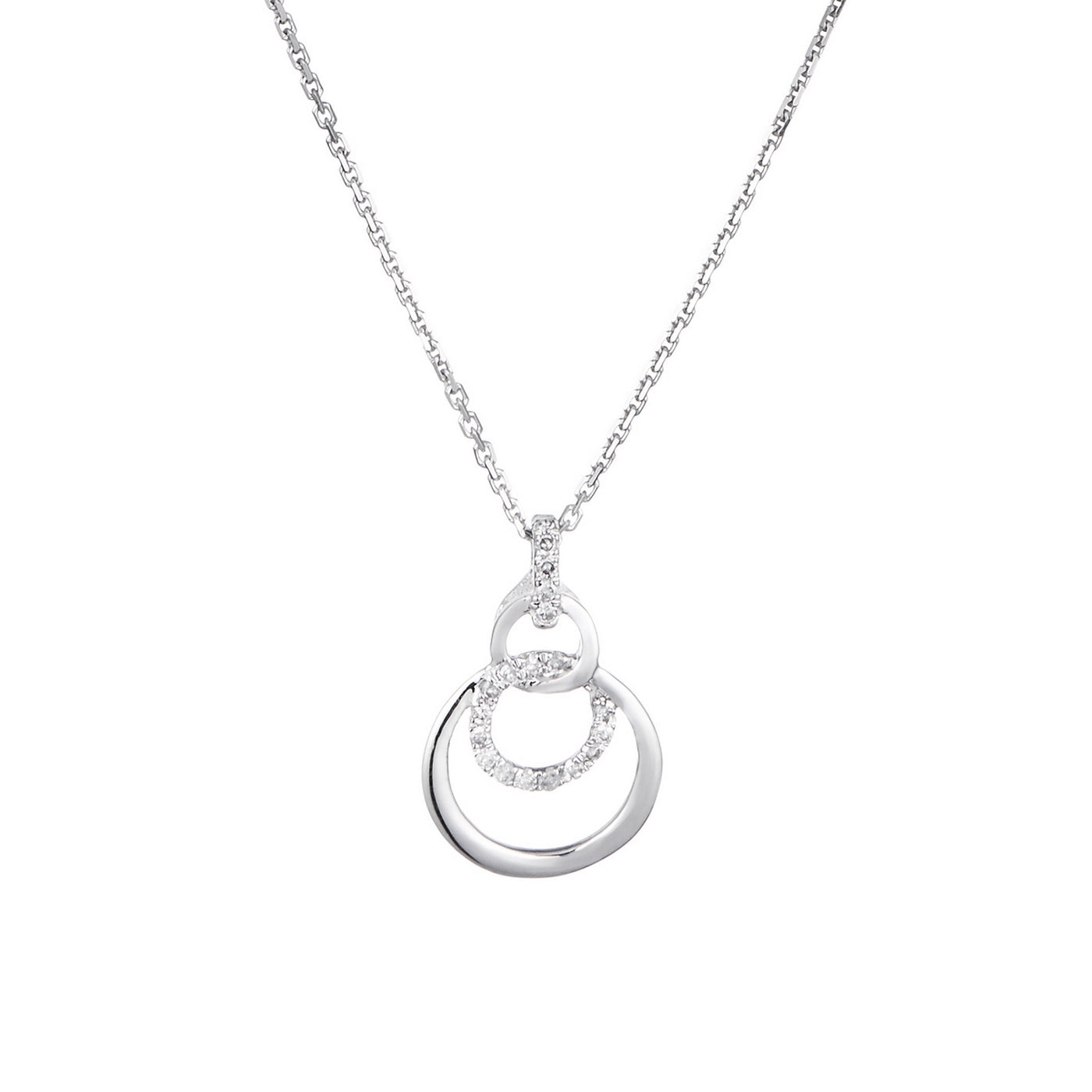 Pendentif "Nola" Diamants 0,06/19 - Or Blanc 375/1000