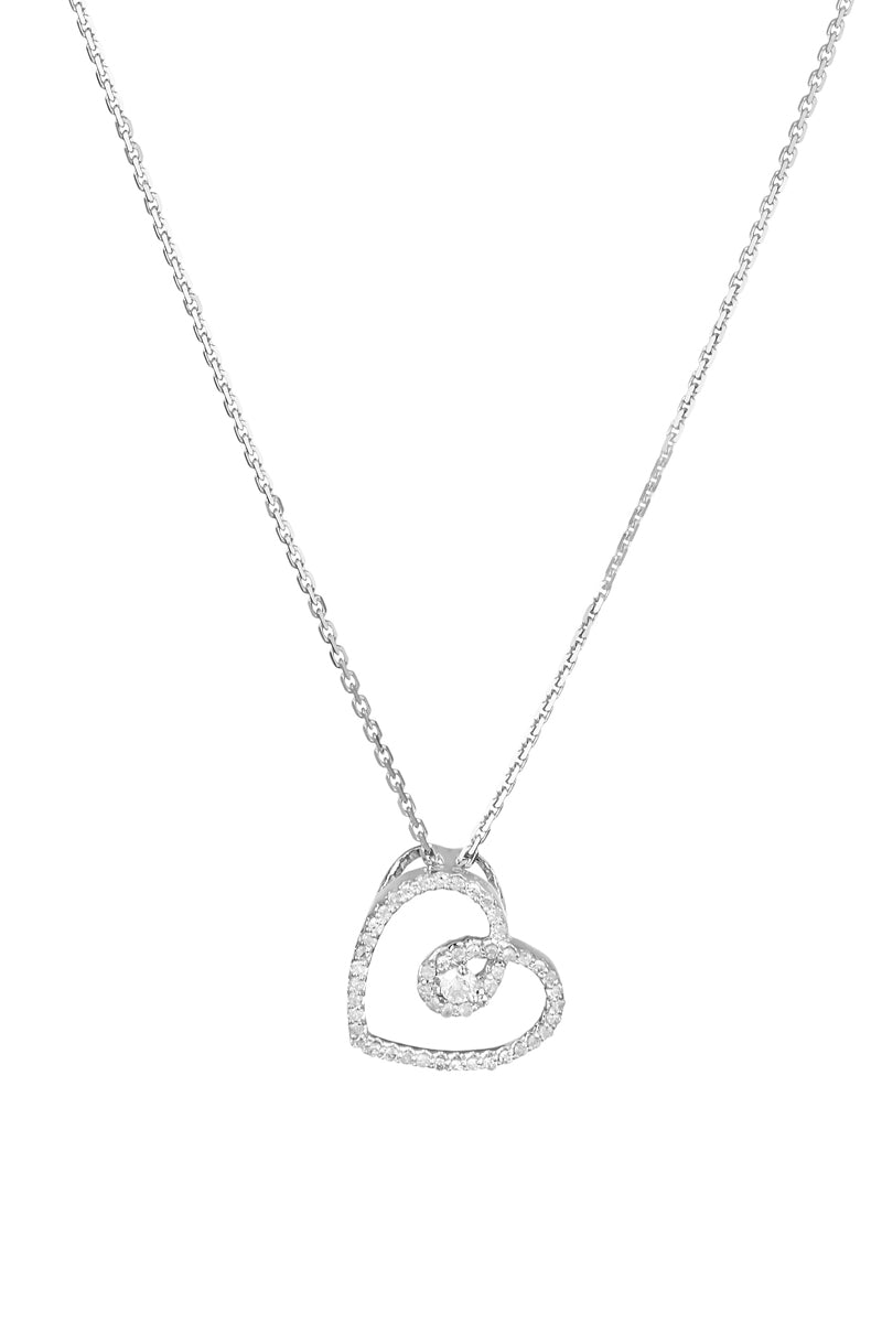 Pendentif "My Sweet Love" Diamants 0,15/51 - Or Blanc 375/1000