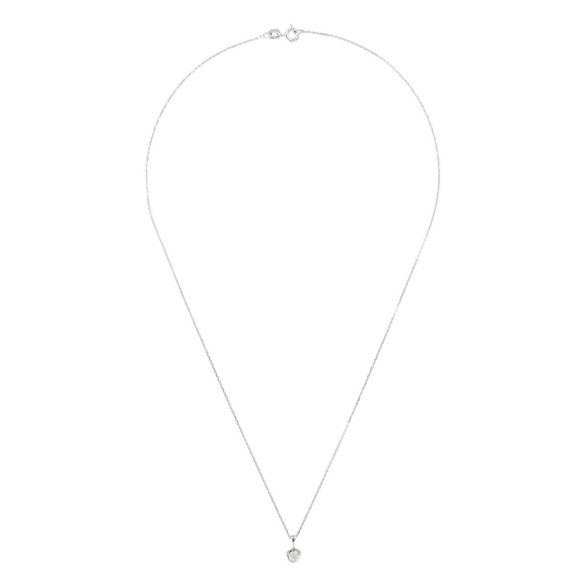 Pendentif "Bombe" Diamant 0,02/8 - Or Blanc 375/1000