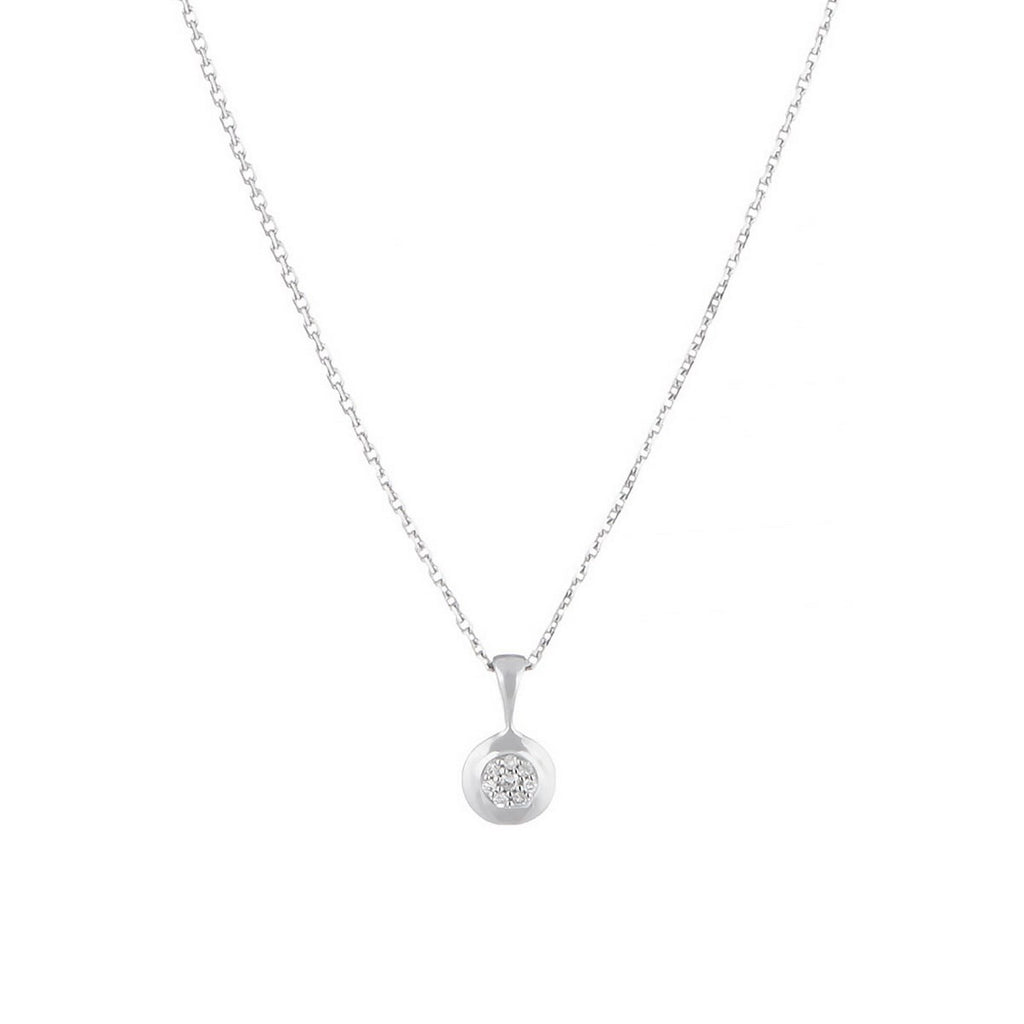 "Bomb" Pendant with 0.02/8 Diamonds - 375/1000 White Gold
