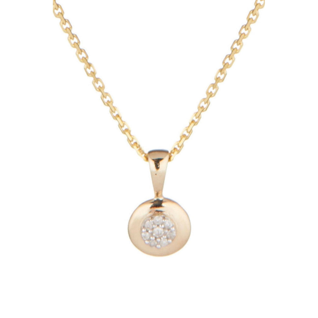 "Bombe" Diamond Pendant 0.02/8 - 375/1000 Yellow Gold