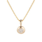 "Bombe" Diamond Pendant 0.02/8 - 375/1000 Yellow Gold