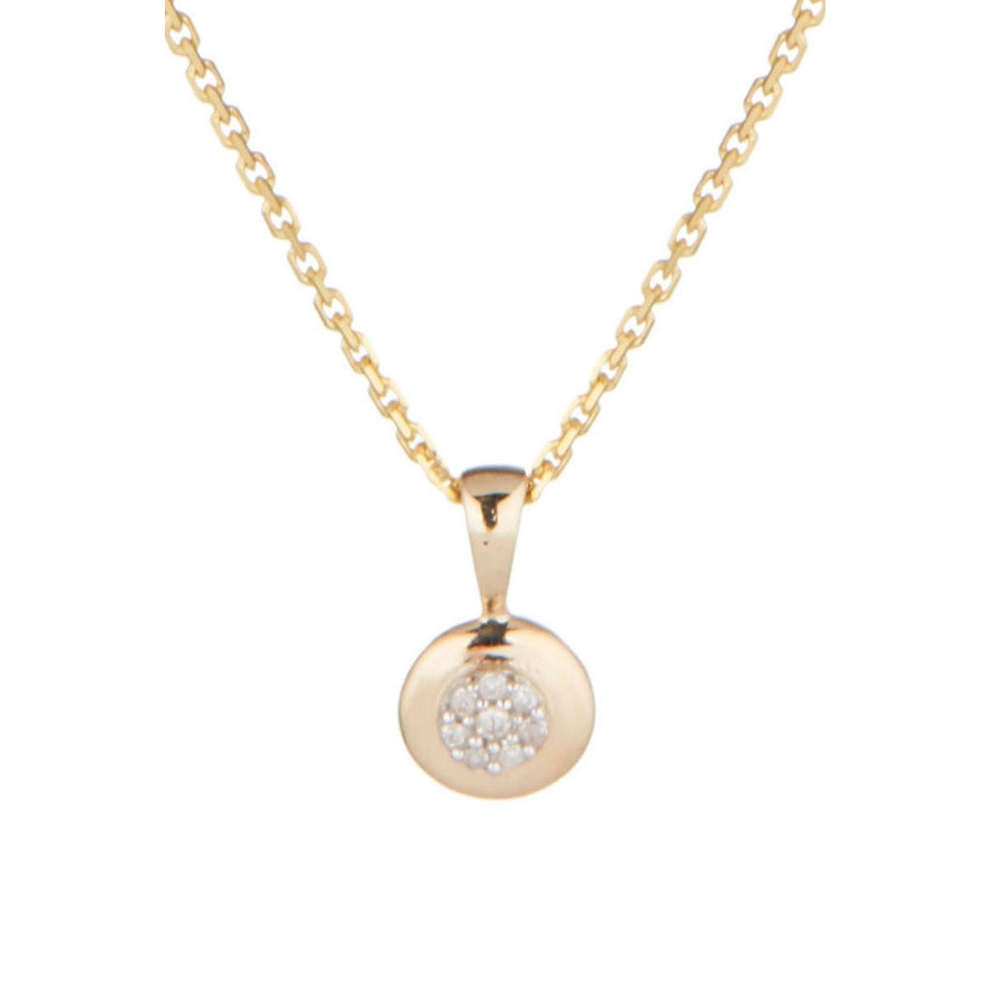 "Bombe" Diamond Pendant 0.02/8 - 375/1000 Yellow Gold