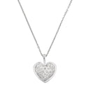 Pendentif Coeur Diamants 0,04/27 - Or Blanc 375/1000