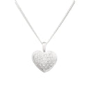 Pendentif Coeur Diamants 0,04/27 - Or Blanc 375/1000