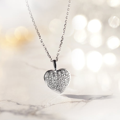 Pendentif Coeur Diamants 0,04/27
