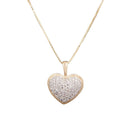 Pendentif Coeur Diamants 0,04/27 - Or Jaune 375/1000