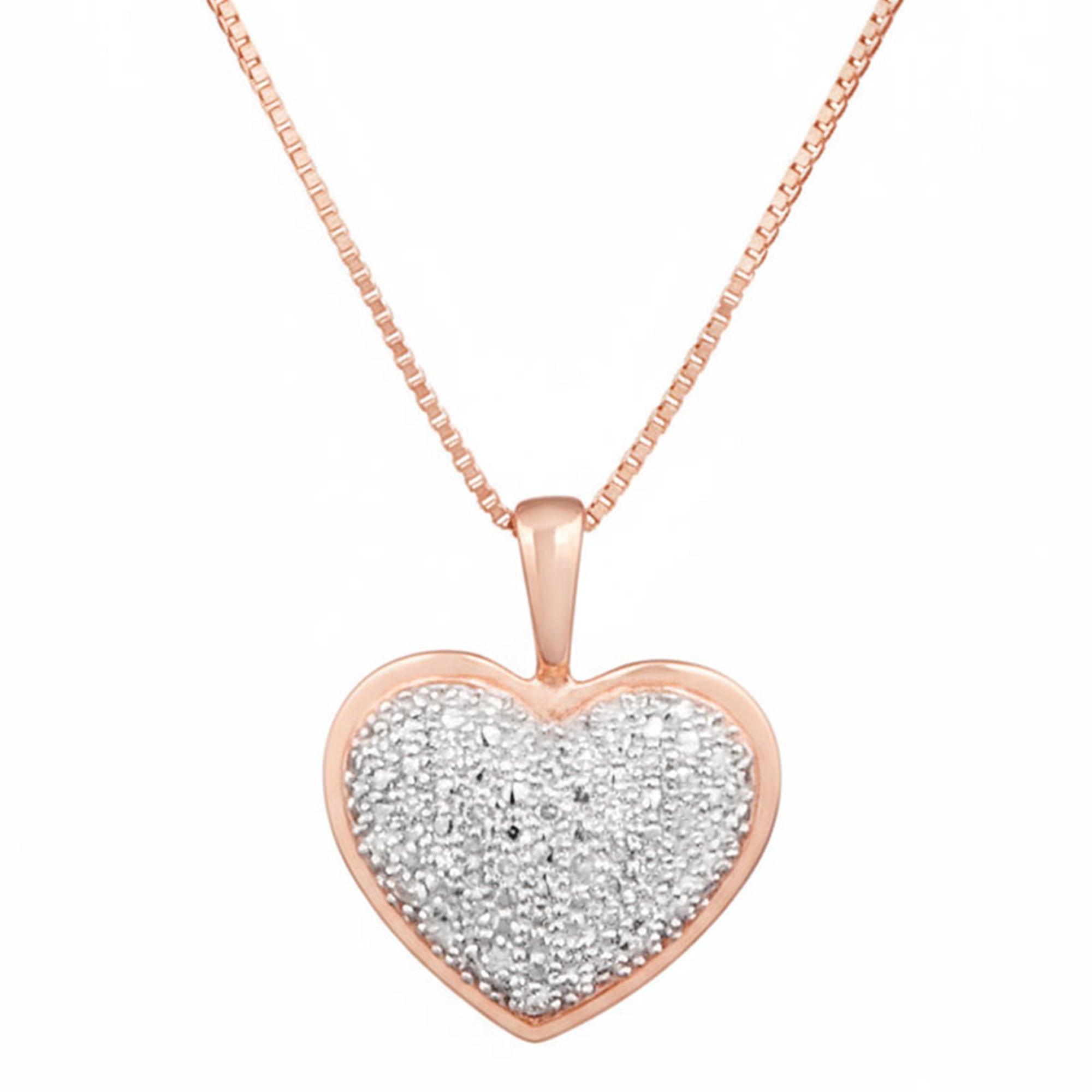Diamond Heart Pendant 0.04/27 - 375/1000 Rose Gold