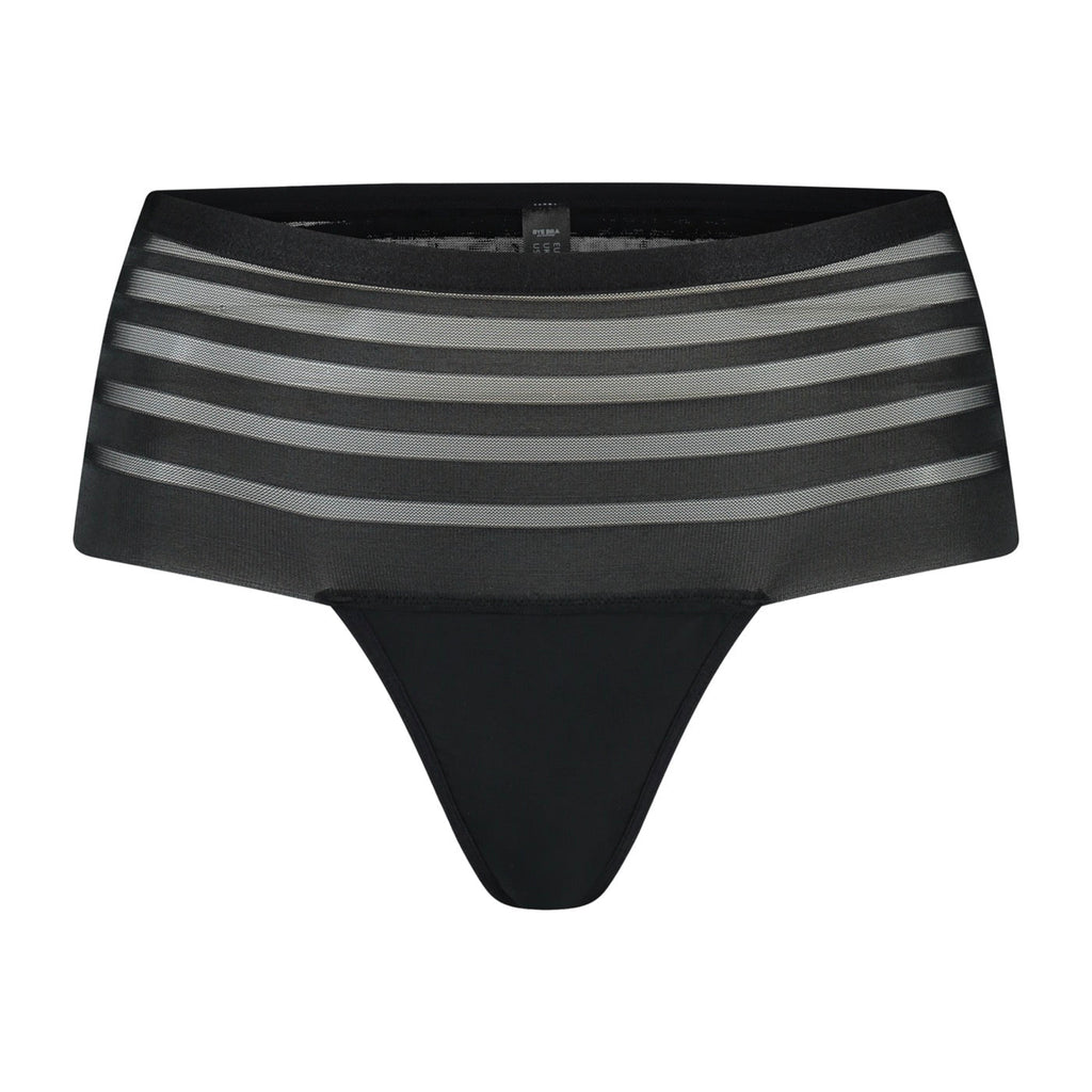 Menstrual Lace Thong Boxers Medium Flow - Black