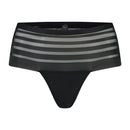 Boxerstring Menstruel En Dentelle Flux Moyen - Noir