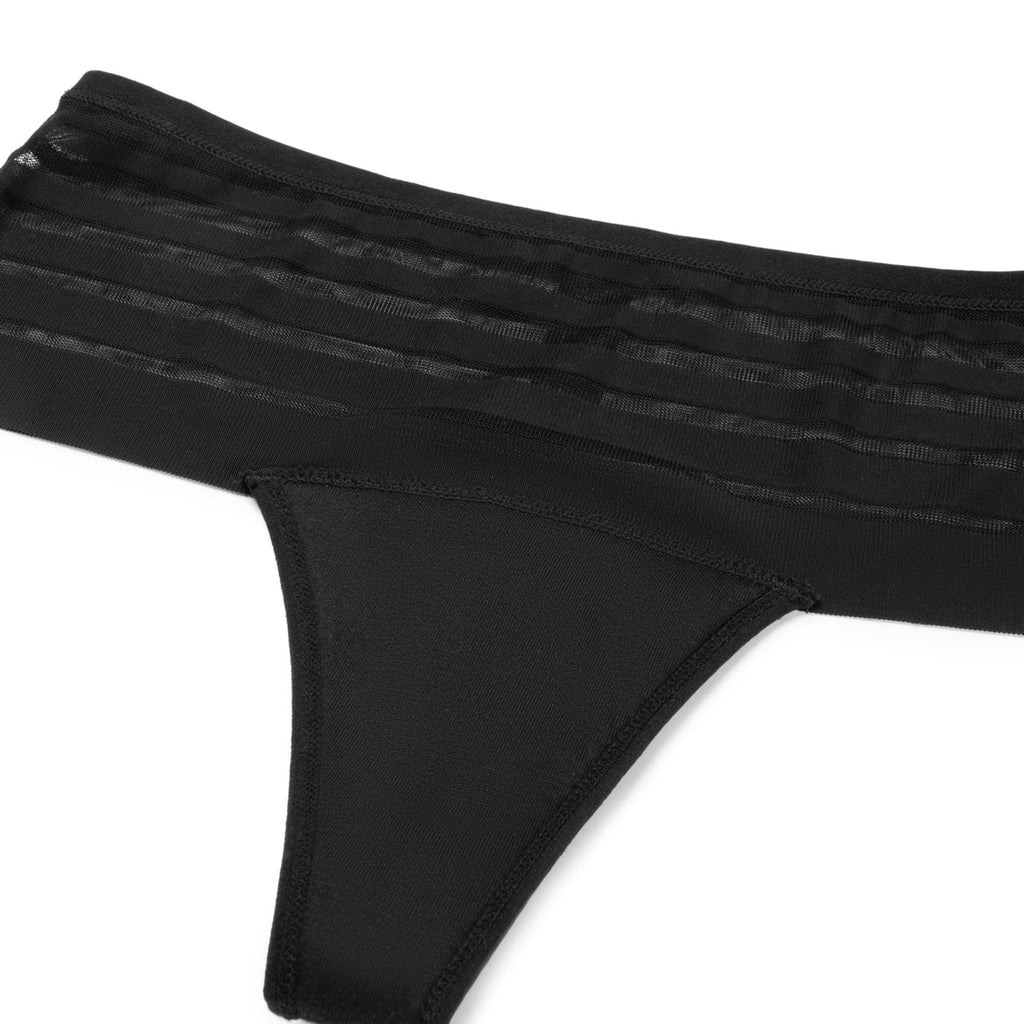 Menstrual Lace Thong Boxers Medium Flow - Black