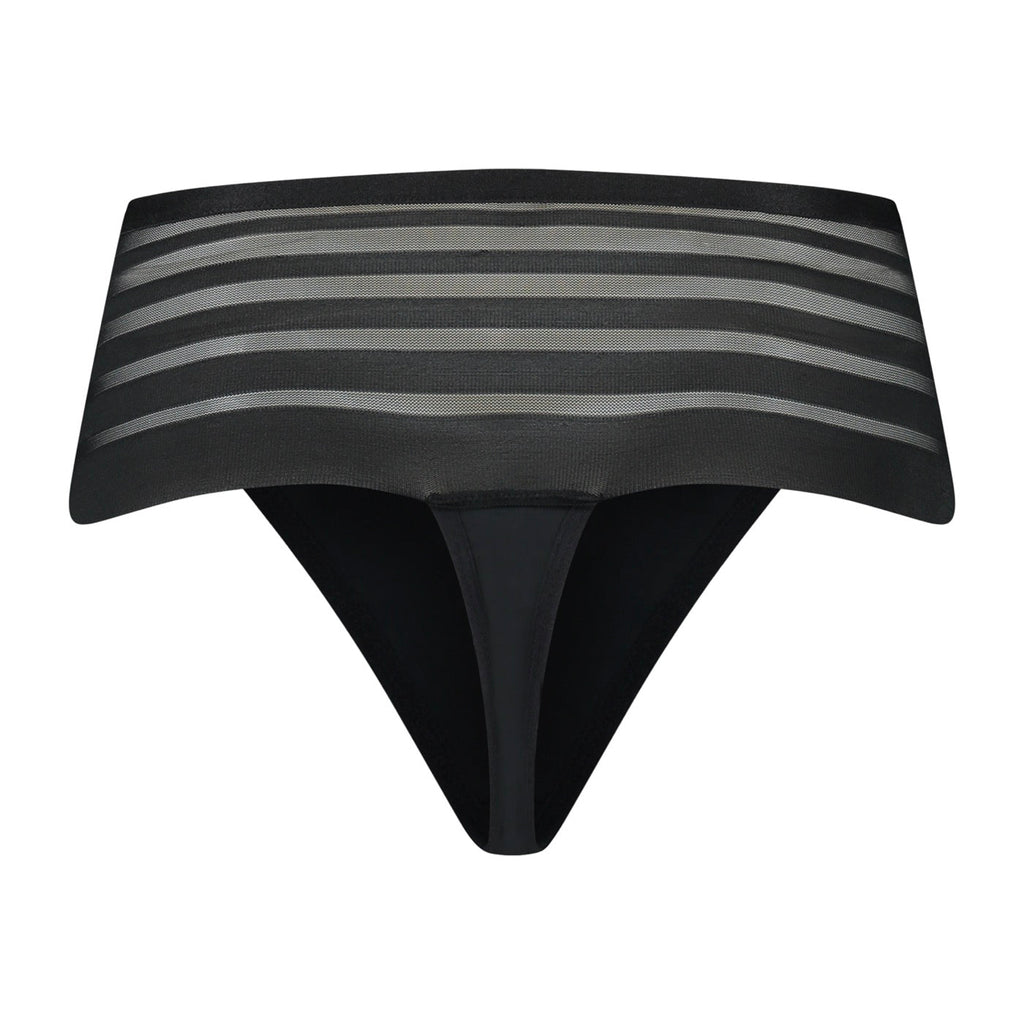 Menstrual Lace Thong Boxers Medium Flow - Black