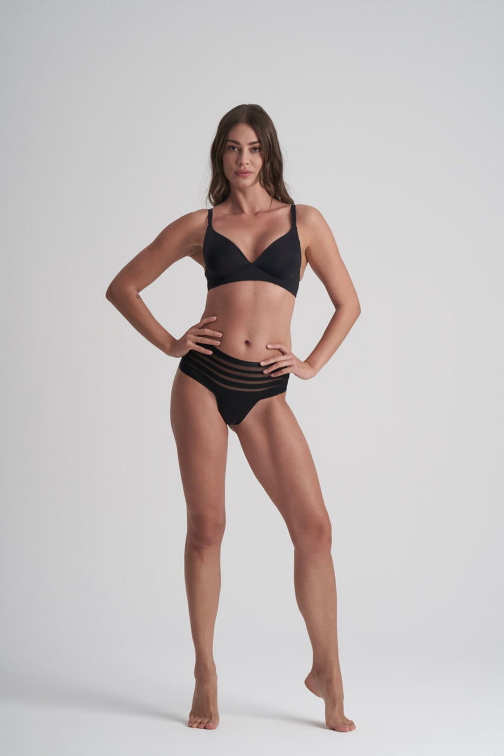 Menstrual Lace Thong Boxers Medium Flow - Black