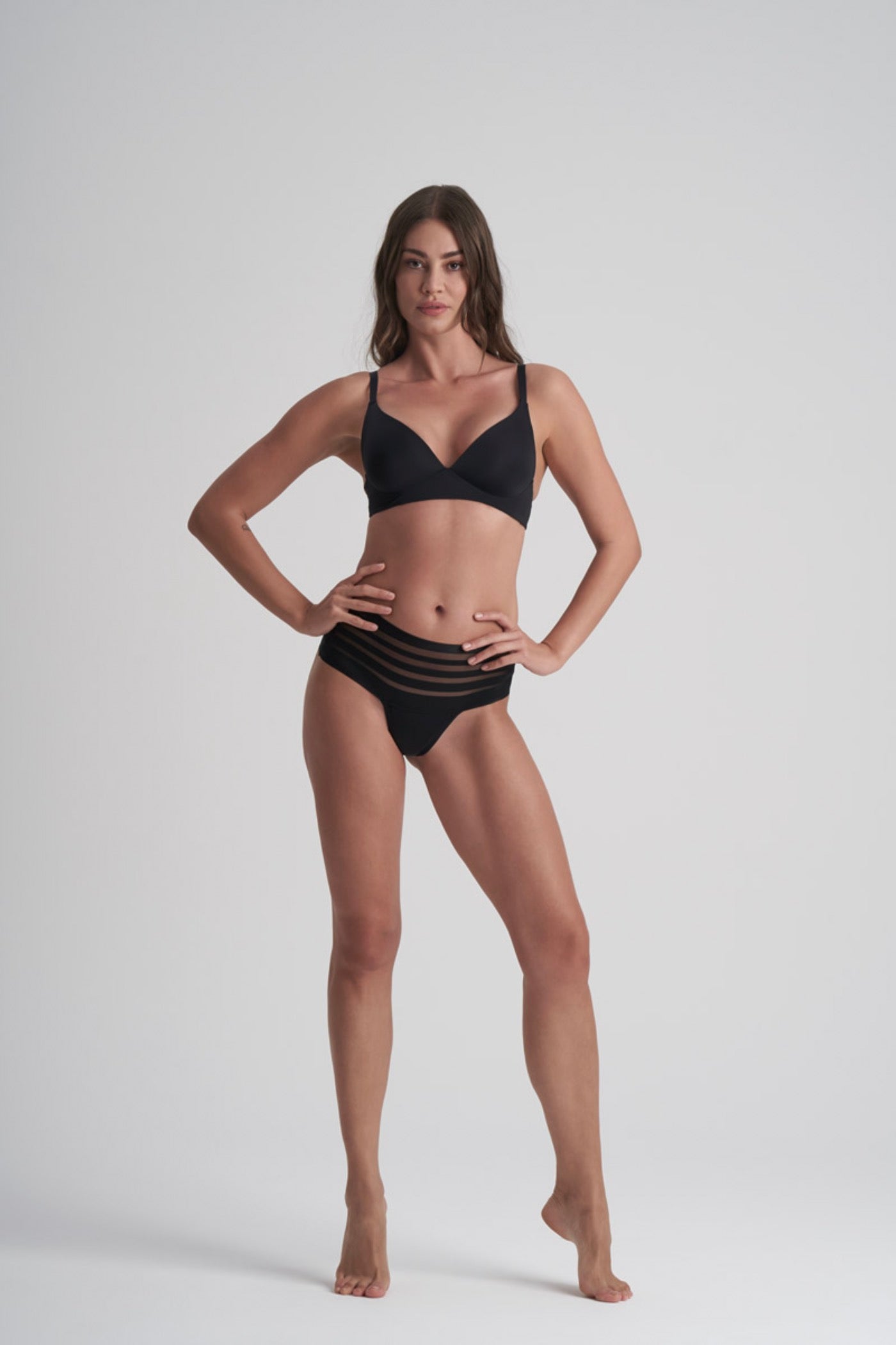 Menstrual Lace Thong Boxers Medium Flow - Black