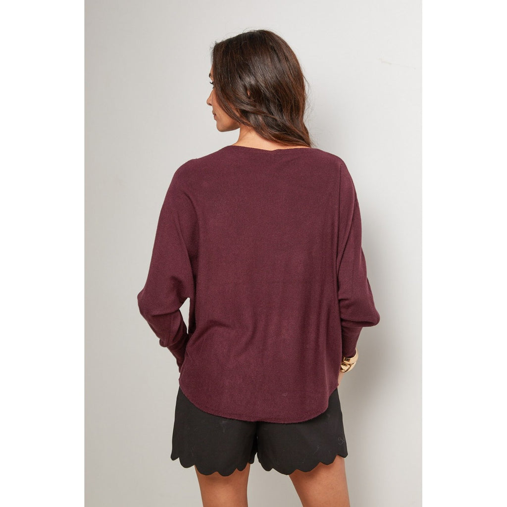 Tröja – Vinröd