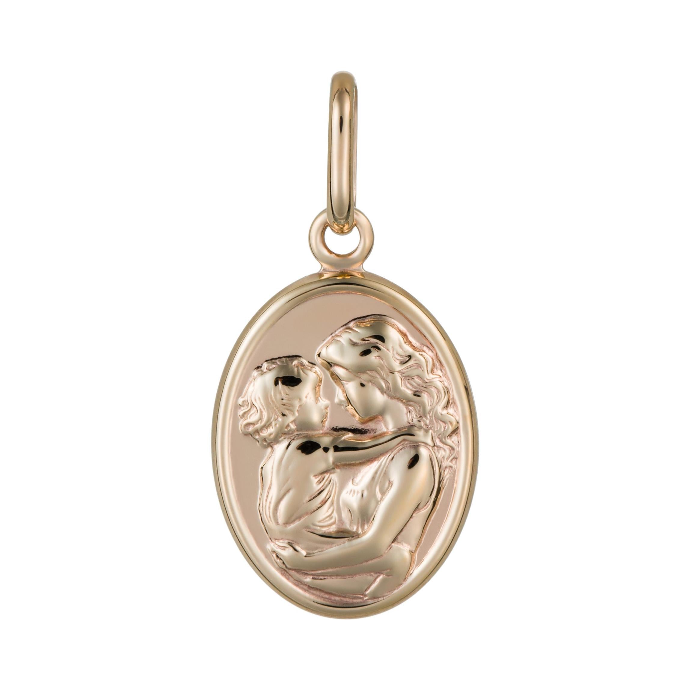 375/1000 Yellow Gold “Medallion” Pendant