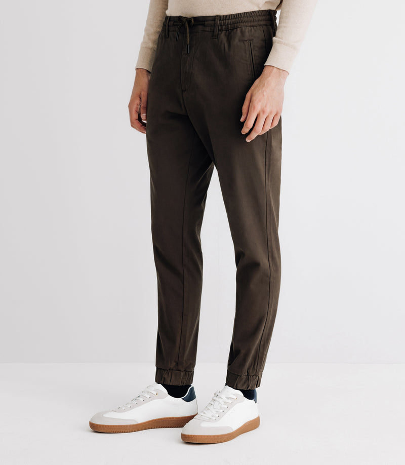 Pantalon chino élastique kaki - IZAC