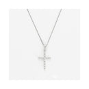 Pendentif "Croix Brillante" Diamants 0,10/11 - Or Blanc 375/1000