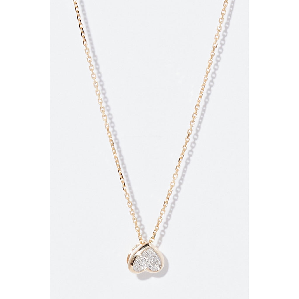 Pendentif "Petit Coeur" Diamants 0,05/13 - Or Jaune 375/1000