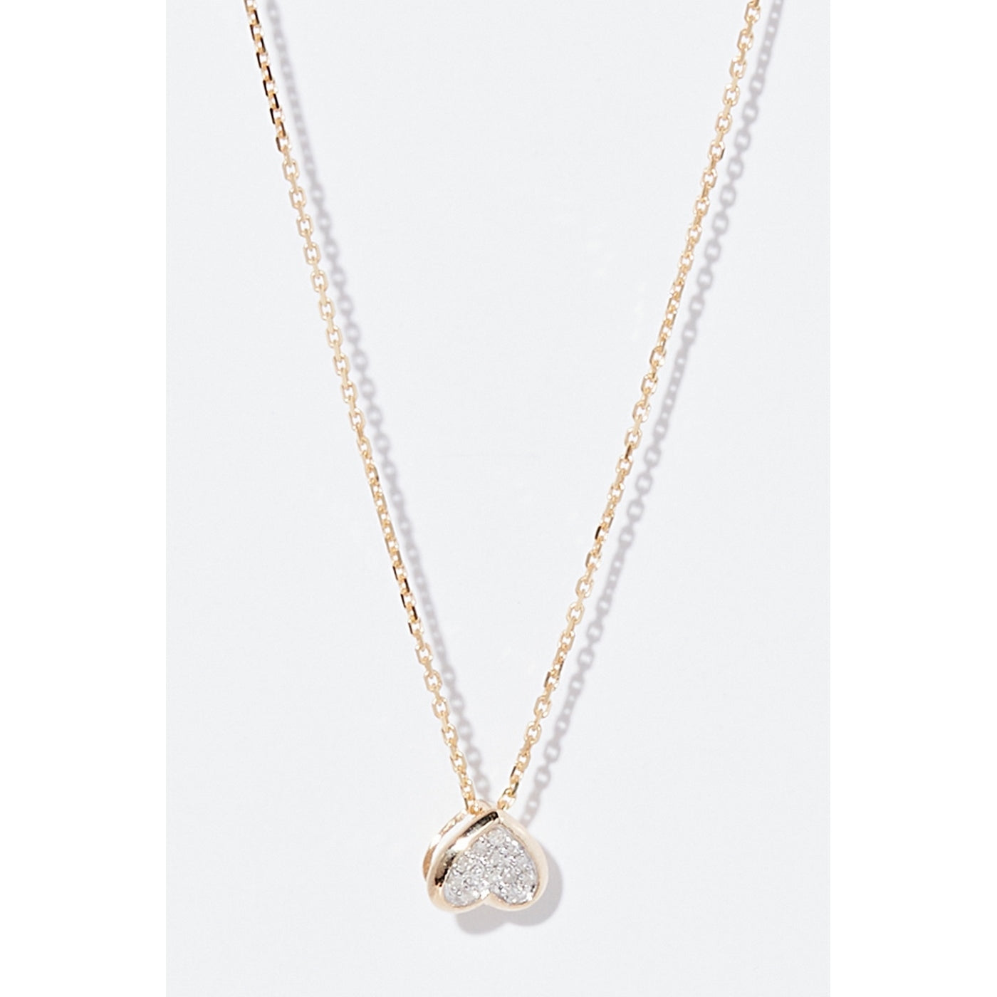 Pendentif "Petit Coeur" Diamants 0,05/13 - Or Jaune 375/1000