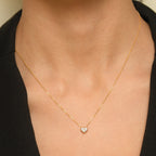 Pendentif "Petit Coeur" Diamants 0,05/13 - Or Jaune 375/1000