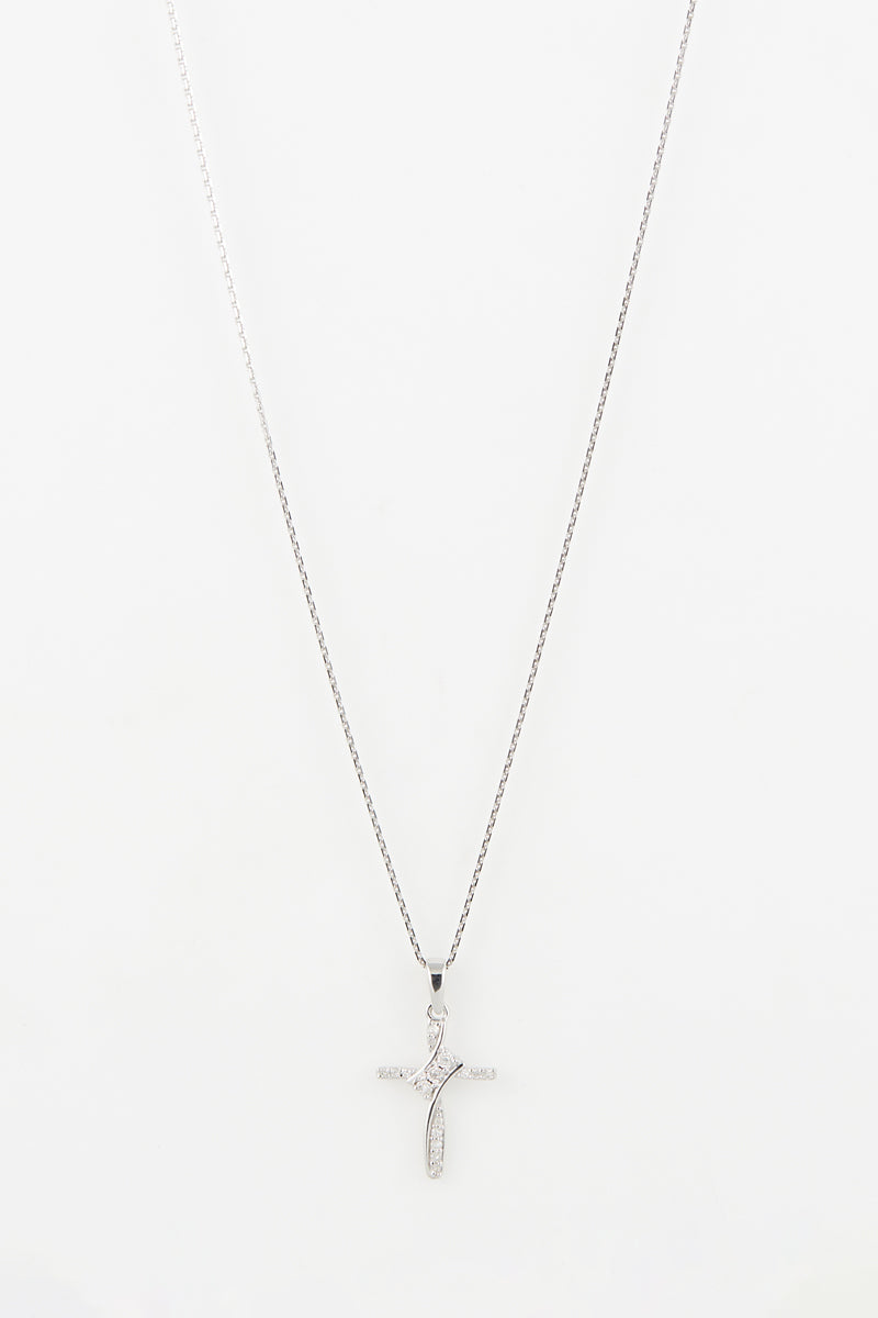 “My Twisted Cross” Pendant D0,06/16 - 375/1000 White Gold