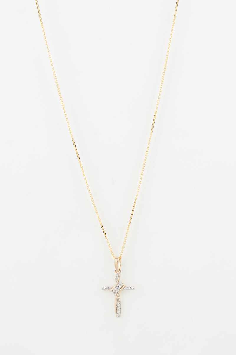 Pendentif "Ma Croix Torsadée" D0,06/16 - Or Jaune 375/1000