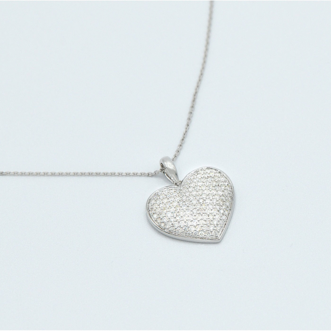 Colgante "Precioso Corazón" D 0,84/128 - Oro blanco 375/1000