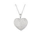 Pendentif "Coeur Précieux" D 0,84/128 - Or Blanc 375/1000