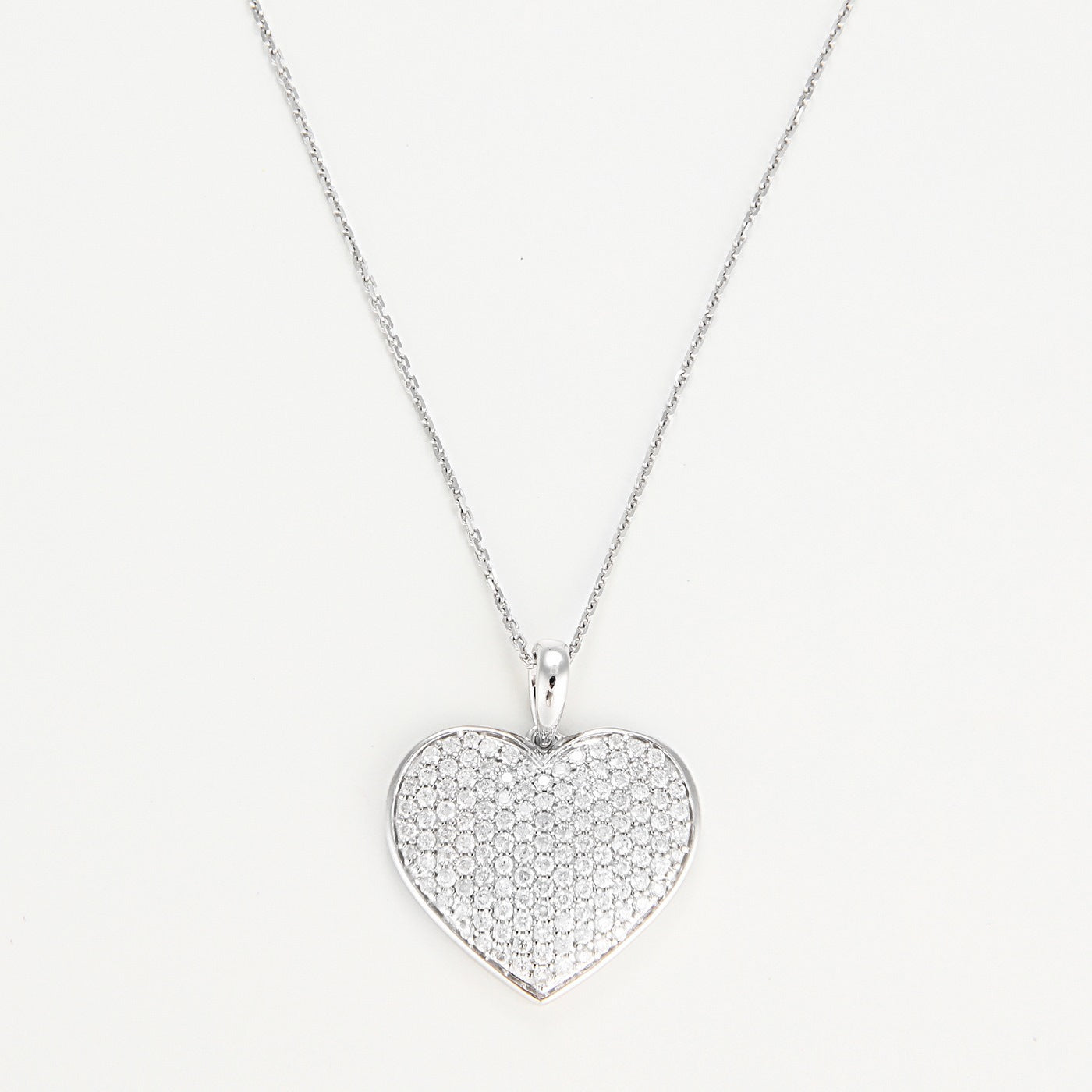Colgante "Precioso Corazón" D 0,84/128 - Oro blanco 375/1000