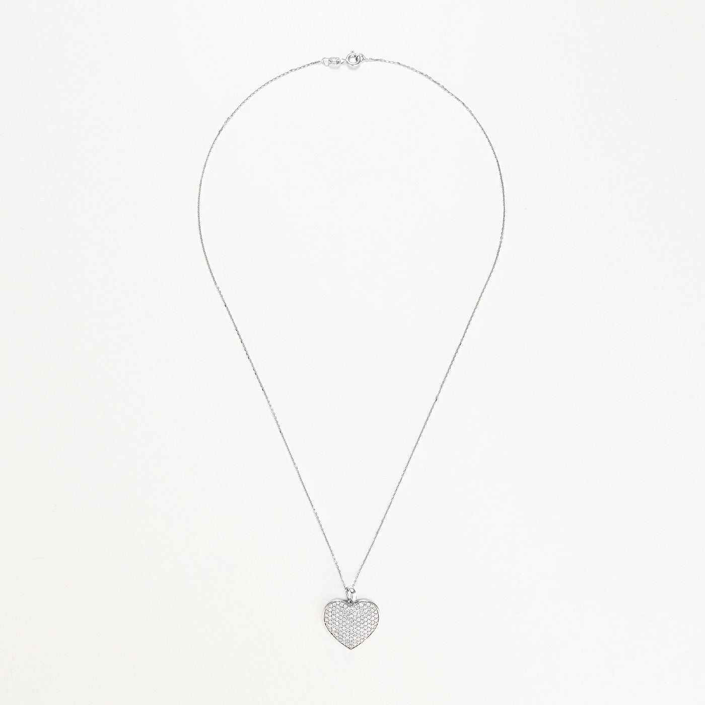 Colgante "Precioso Corazón" D 0,84/128 - Oro blanco 375/1000